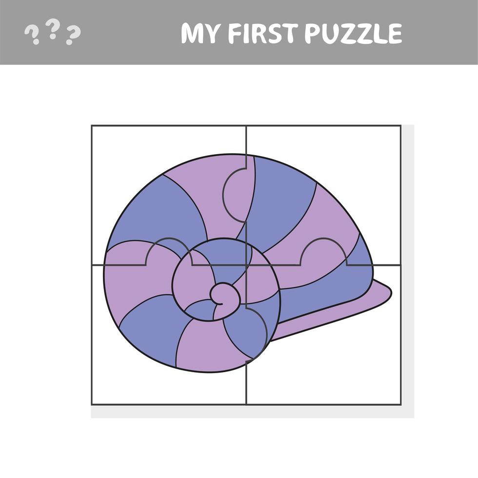 kinderen vermakelijk spel met een zeeschelp puzzelstukje in een vectorillustratie vector