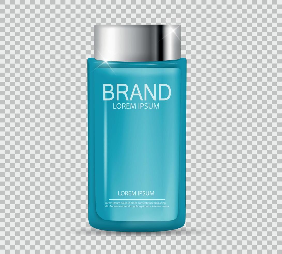 ontwerp cosmetica productsjabloon voor advertenties of tijdschriftachtergrond. 3D-realistische vectorillustratie vector