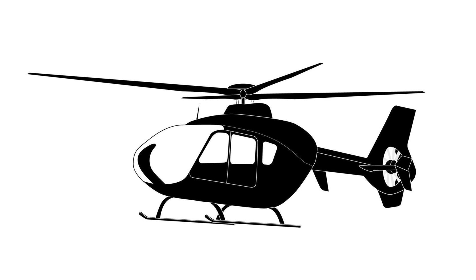 sticker op auto silhouet van helikopter. vectorillustratie. vector