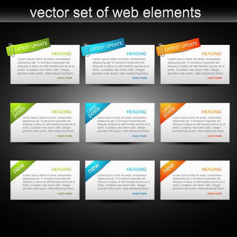 vector set webelementen