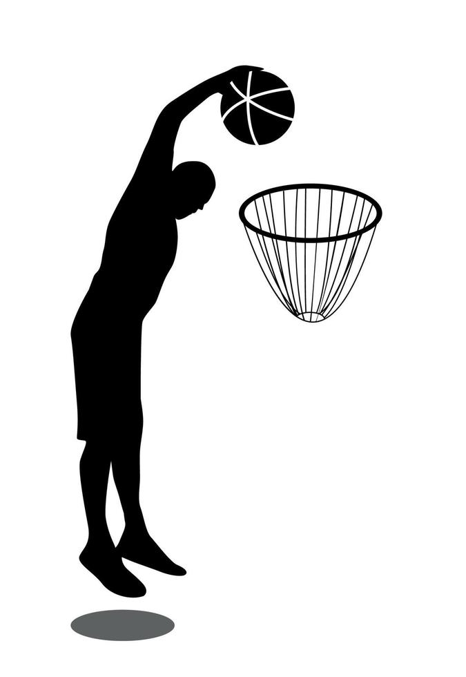 sticker voor autosporters persoon die zich bezighoudt met sport, professionele basketbalspeler. vector