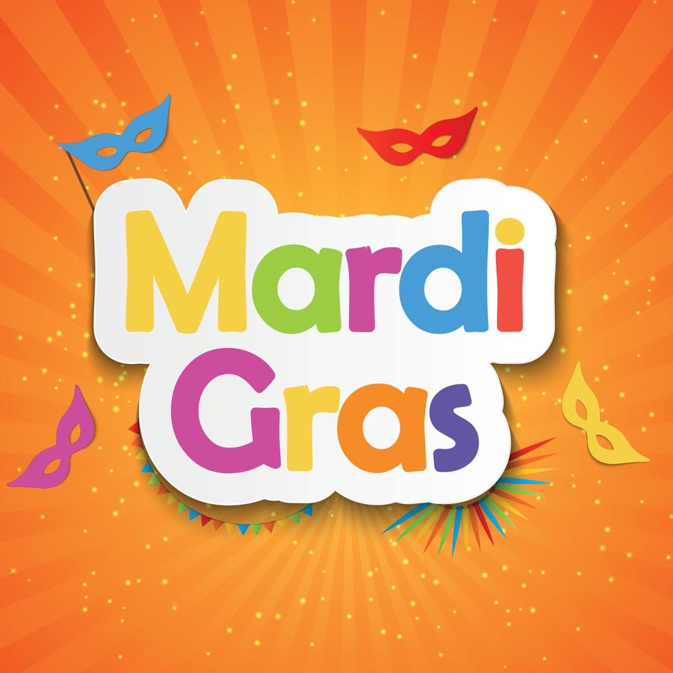 mardi gras brochure template.celebration wenskaart backround. vector illustratie