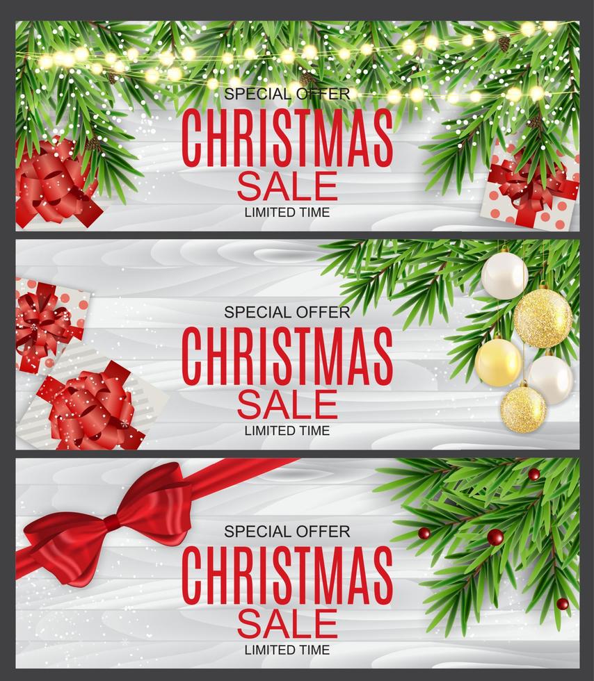 abstract vectorillustratie kerstmis verkoop, speciale aanbieding achtergrond. winter hete kortingskaartsjabloon collectie set vector
