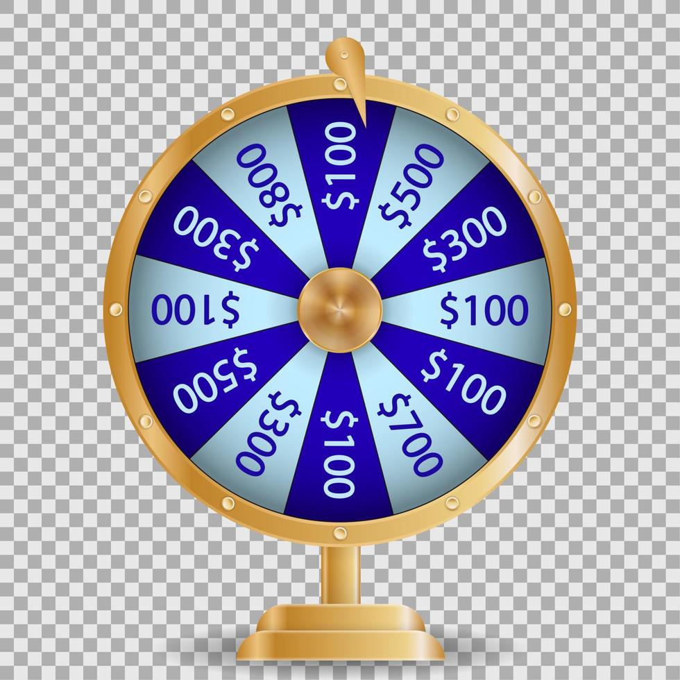 kleurrijke roulette wiel kans op overwinning. fortuin concept. vector illustratie