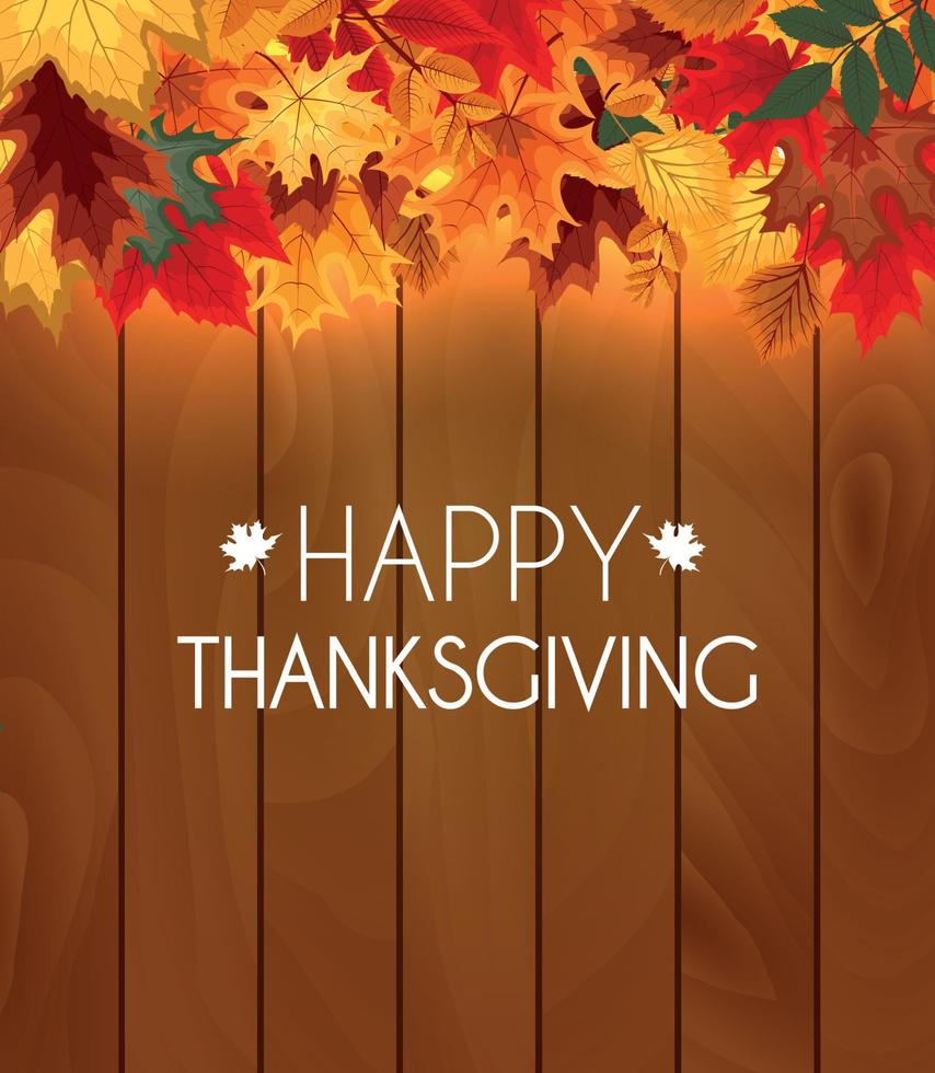 abstract vector illustratie herfst happy thanksgiving achtergrond met vallende herfstbladeren