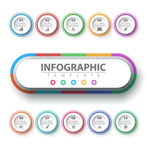 Zakelijke infographic. Sjabloon voor papieren origami. vector