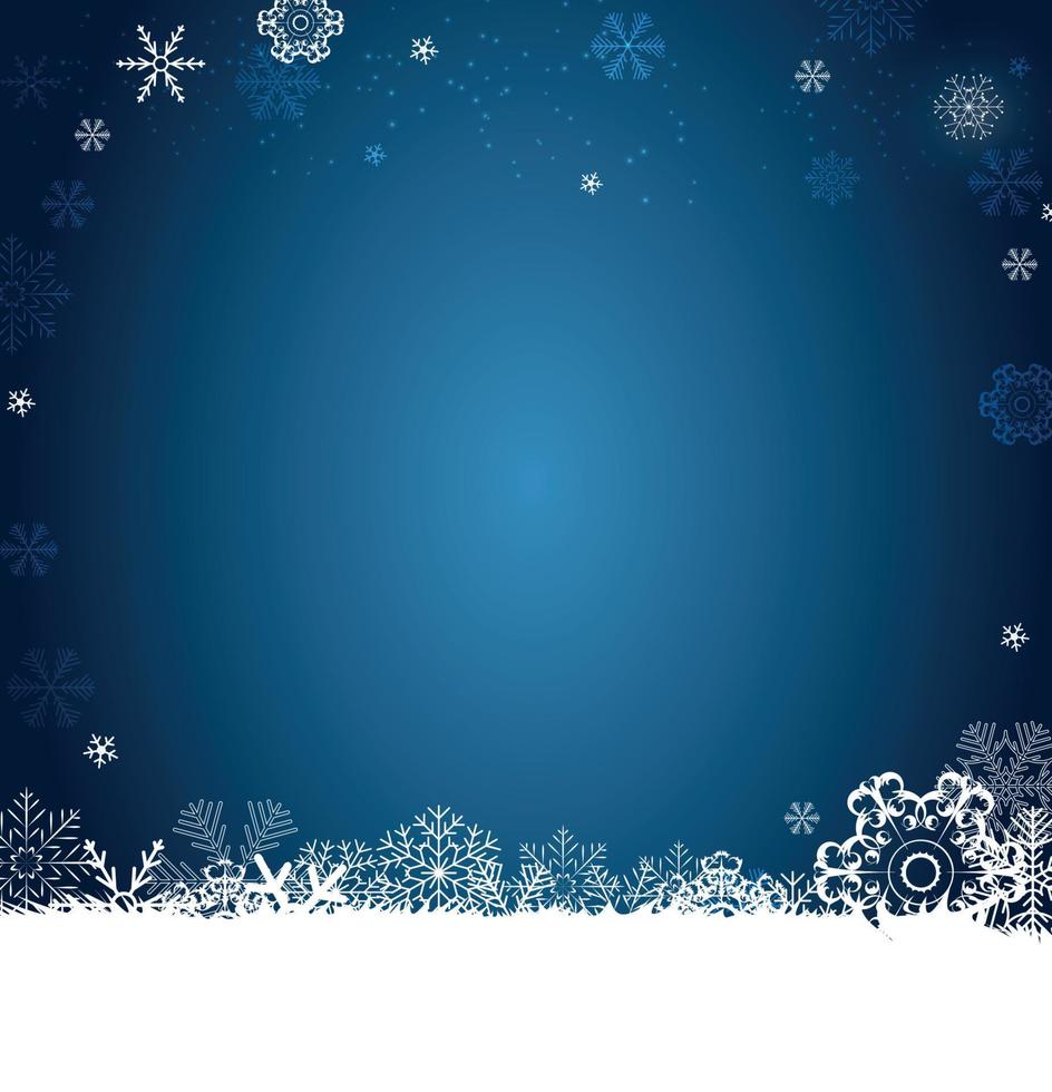 abstracte Kerstmis en Nieuwjaar achtergrond met sneeuwvlokken. vector illustratie