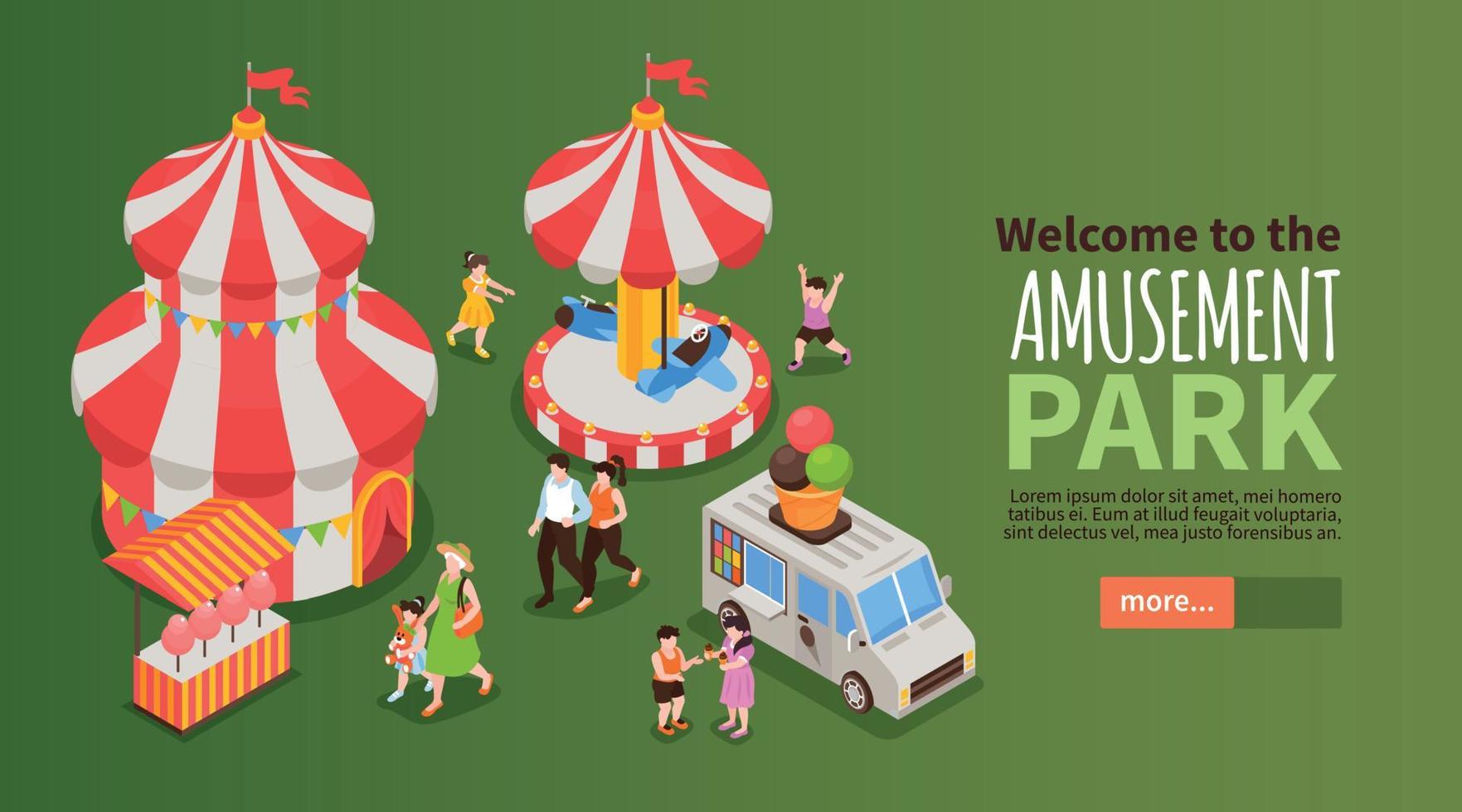 pretpark banner vector