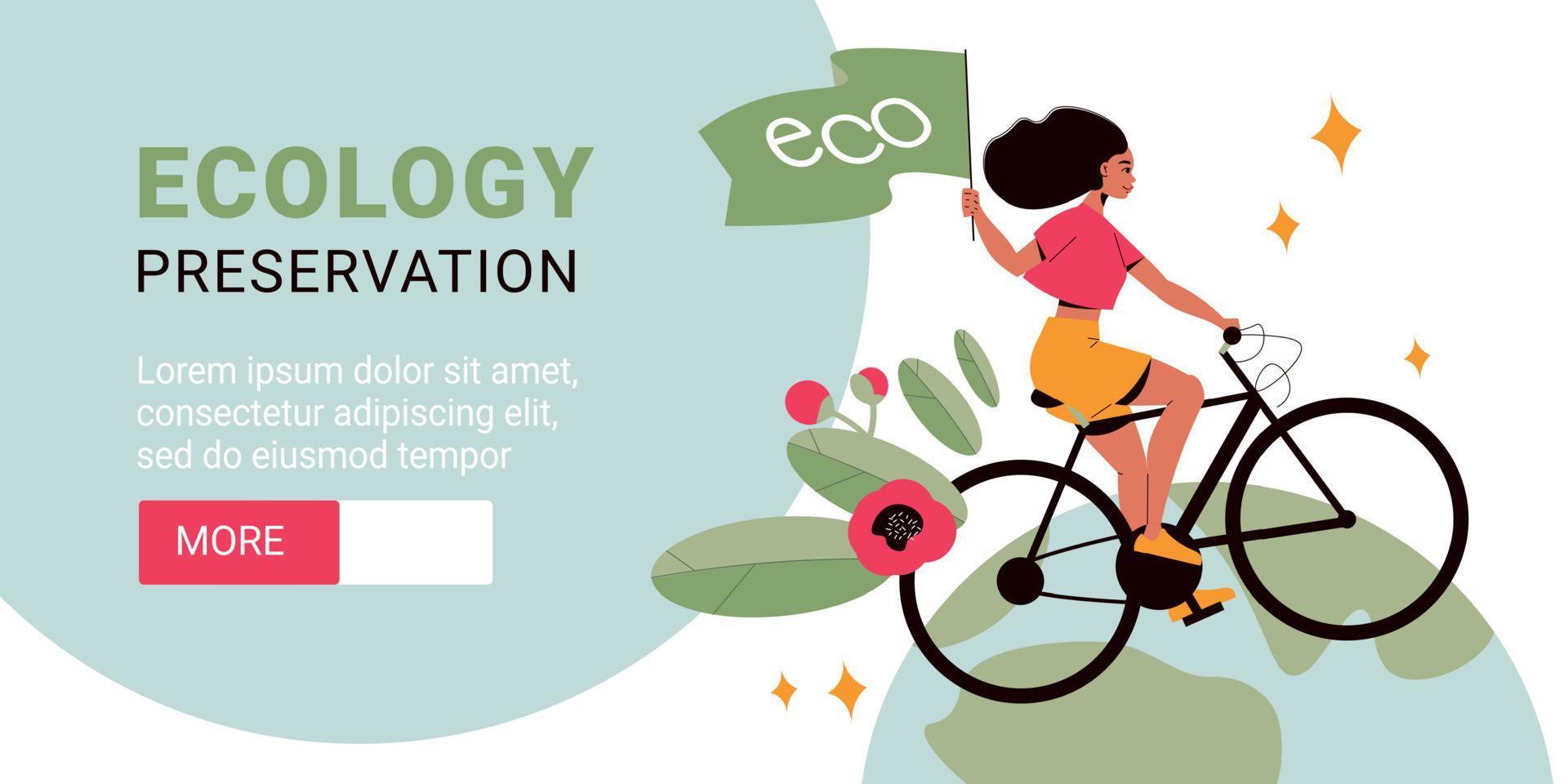 ecologie horizontale banner vector