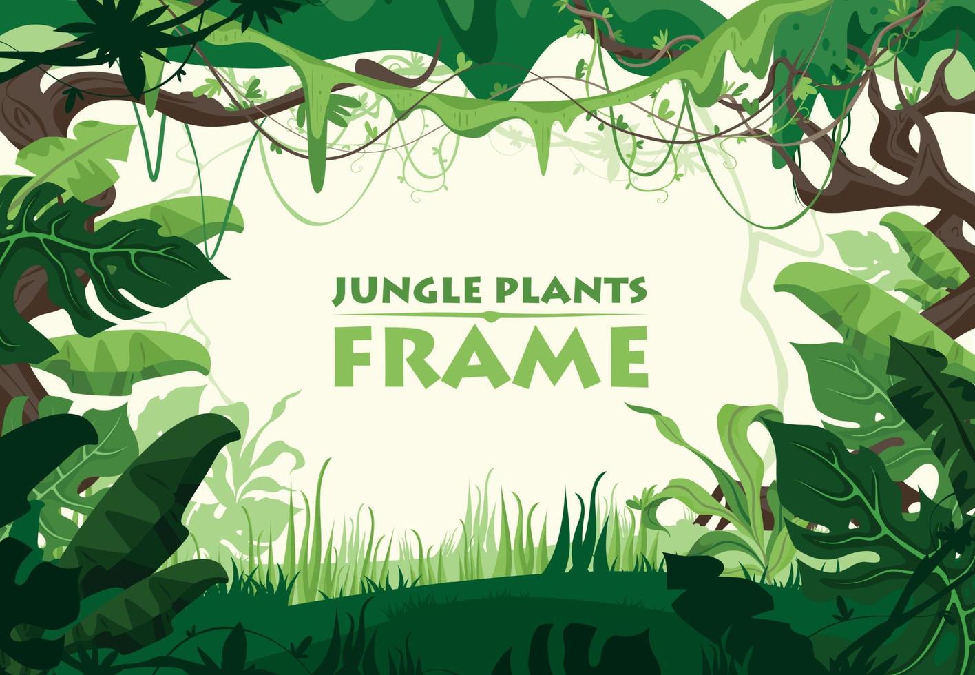 jungle planten frame vector