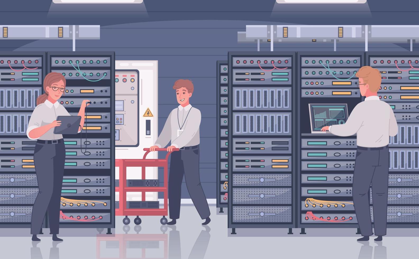 samenstelling van datacentermedewerkers vector