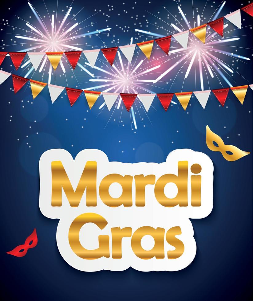 mardi gras brochure template.celebration wenskaart backround. vector illustratie