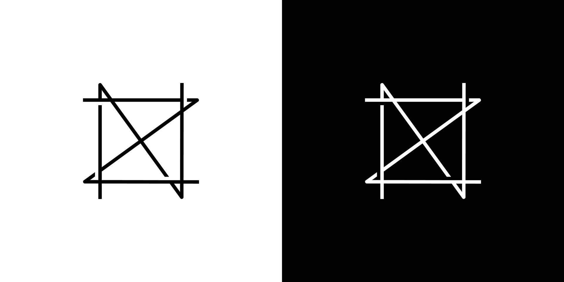 uniek en modern nz-initialen logo-ontwerp vector