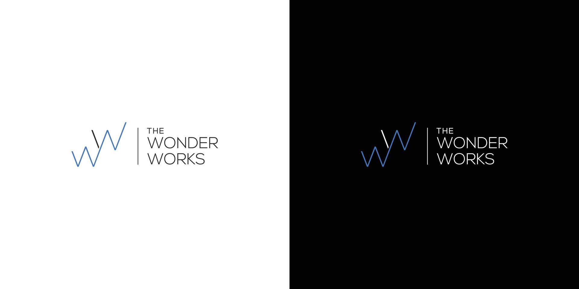 eenvoudig en modern ww letter initialen logo ontwerp vector