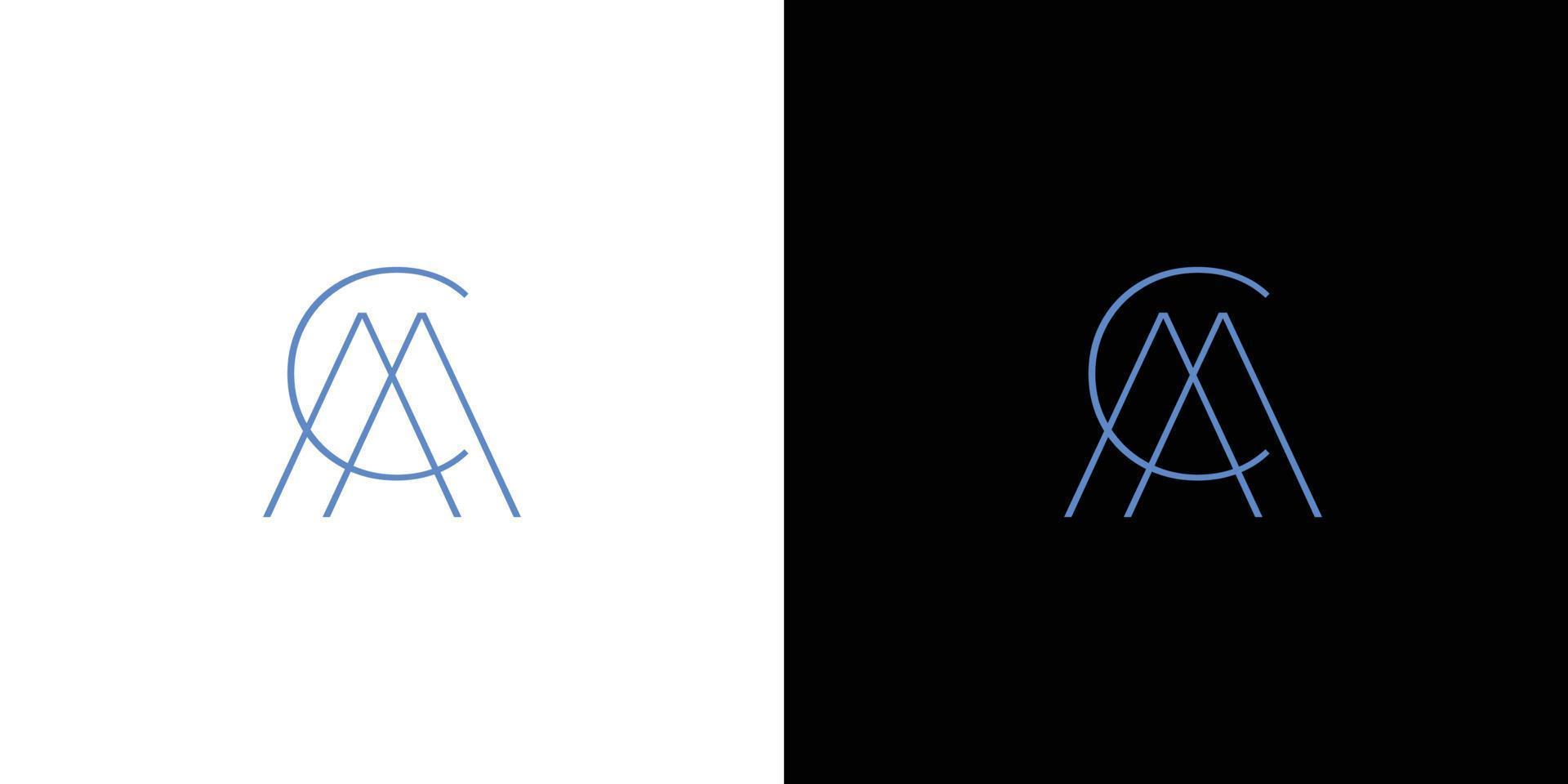 modern en verfijnd cm letter initialen logo ontwerp vector