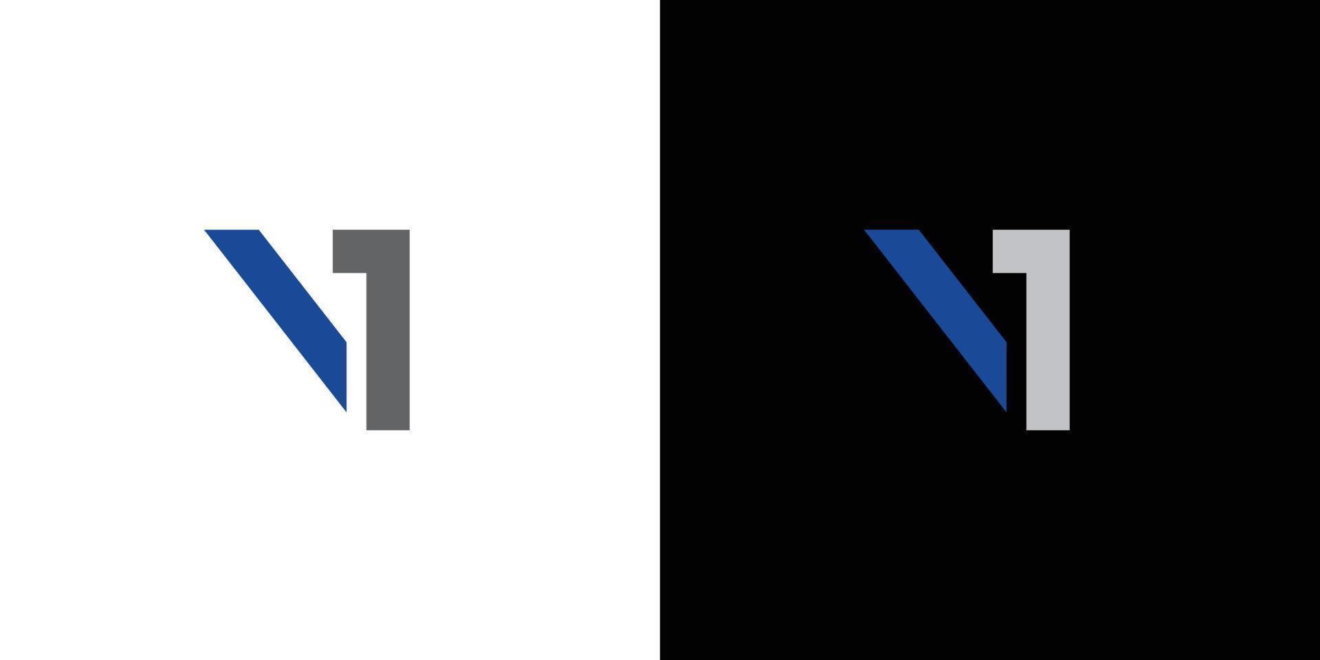 modern en verfijnd v1-logo-ontwerp vector