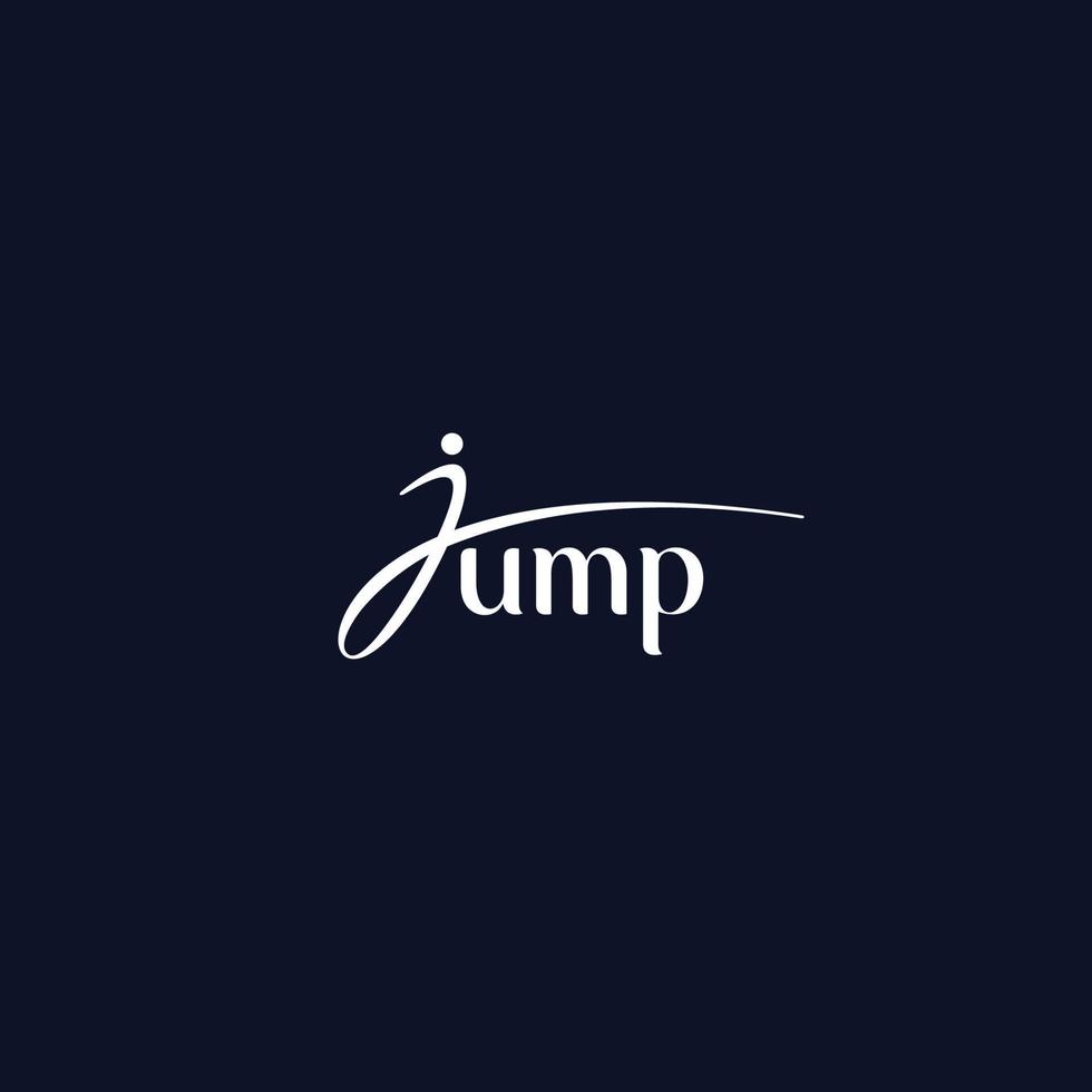 modern en verfijnd jump-logo vector