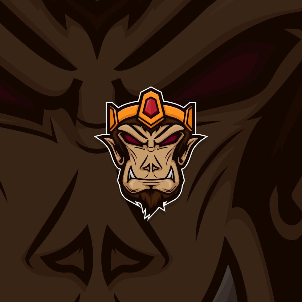 koning beest e-sport logo vector mobiel gaming team