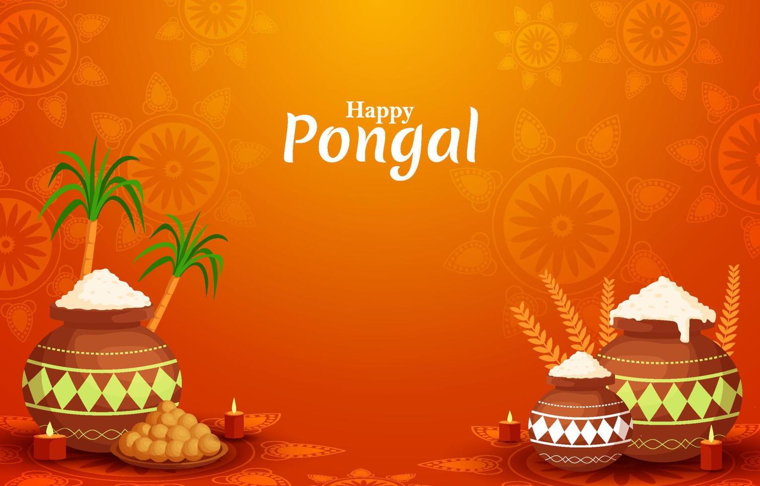 gelukkige pongal achtergrond vector