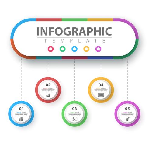 Zakelijke infographic. Sjabloon voor papieren origami. vector