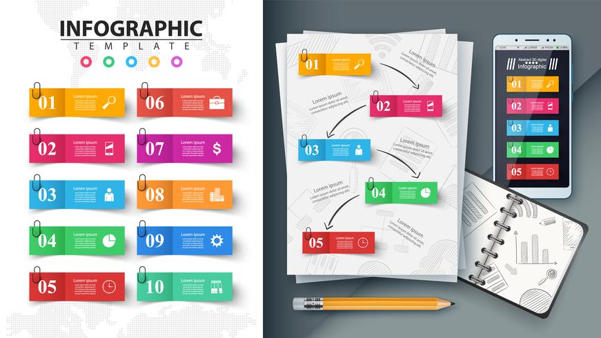 Zakelijke infographic. Mockup voor jouw idee. vector