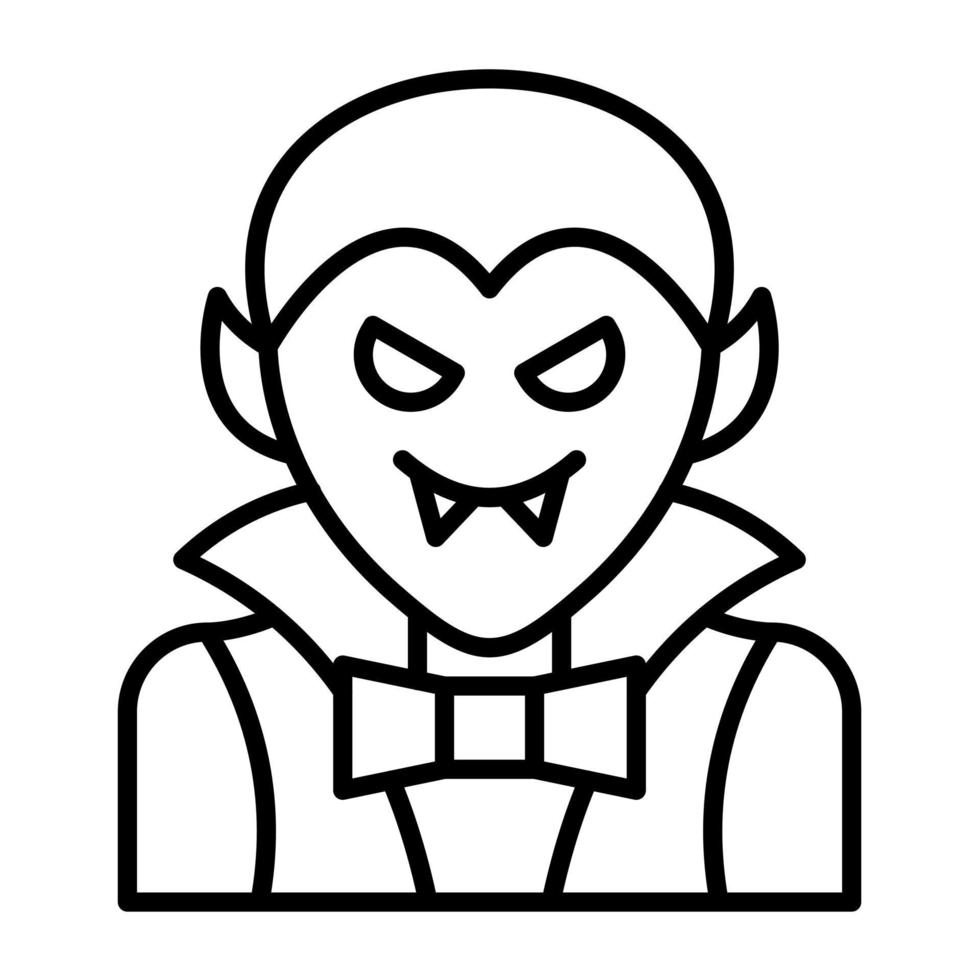 dracula lijn icoon vector