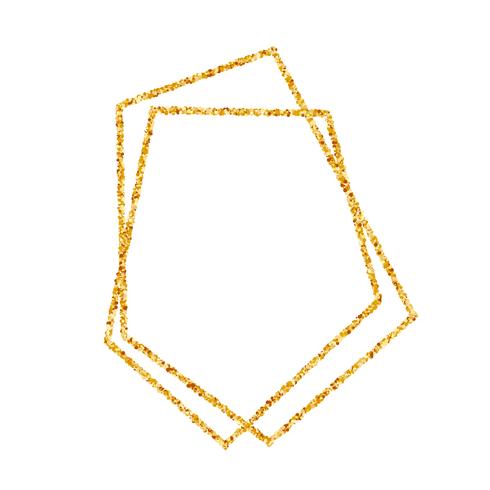 Geometrisch gouden frame voor bruiloft of verjaardag uitnodiging achtergrond. vector