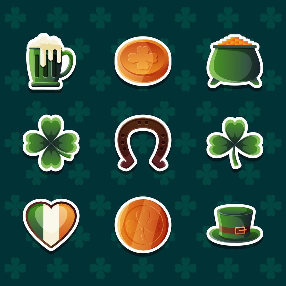 st. patrick's day sticker vector