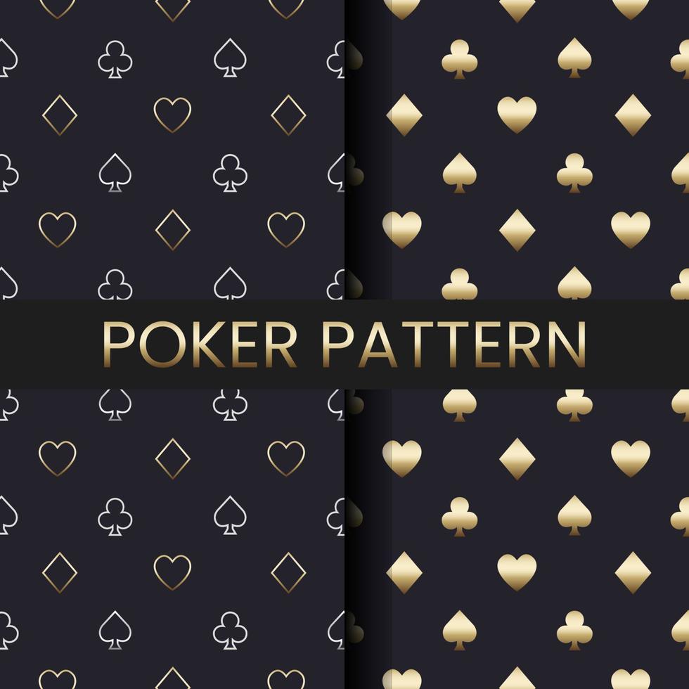 luxe pokerpatroon en achtergrond vector