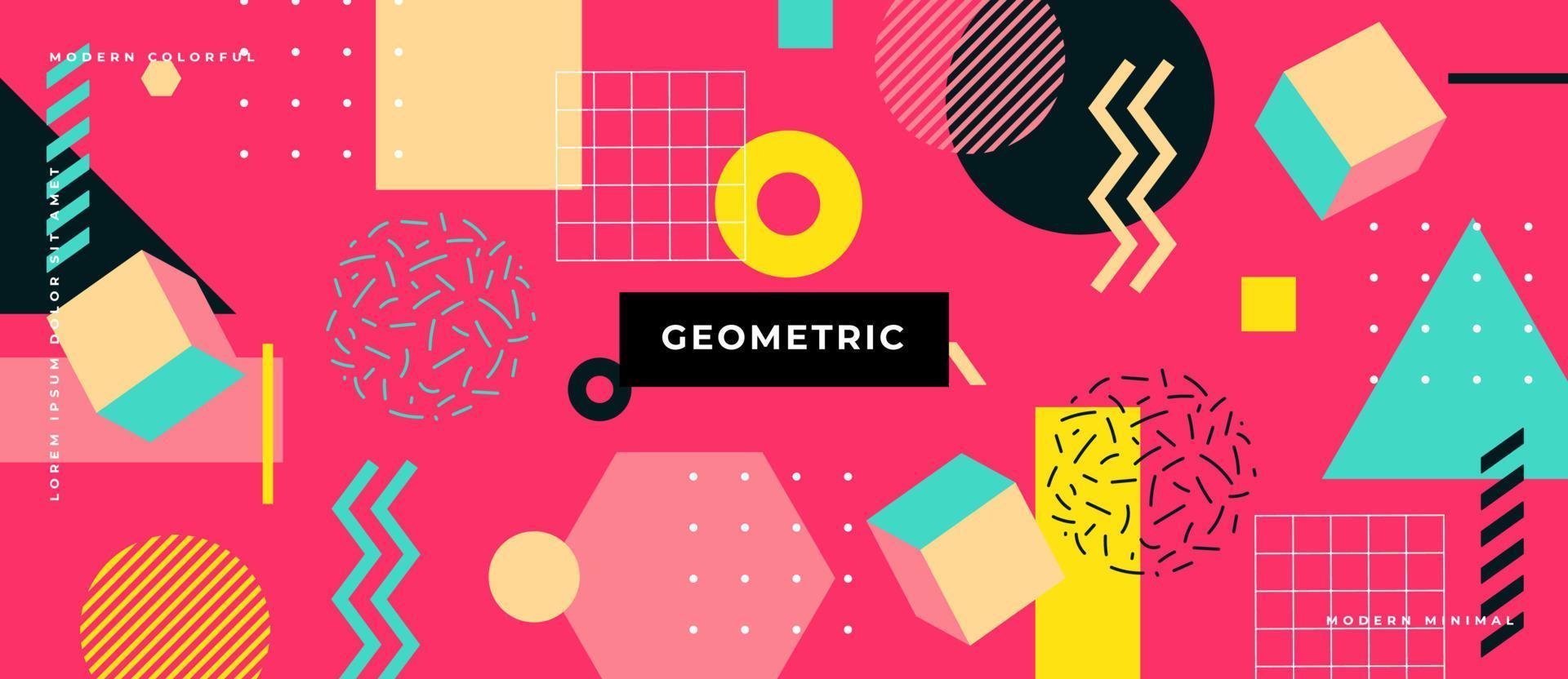 Memphis naadloze patroon. geometrische elementen memphis in de stijl van de jaren 80. vectorillustratie. vector