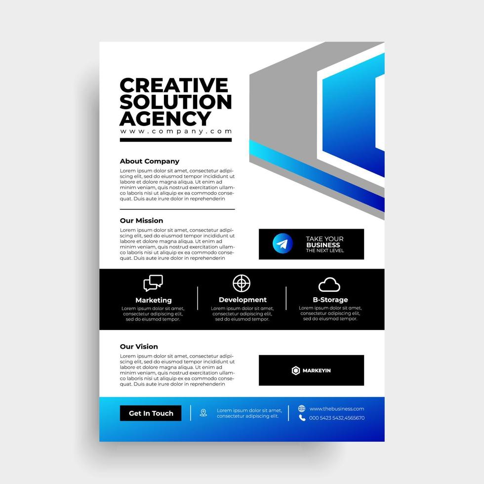 vector brochure folder lay-out ontwerpsjabloon in a4-formaat