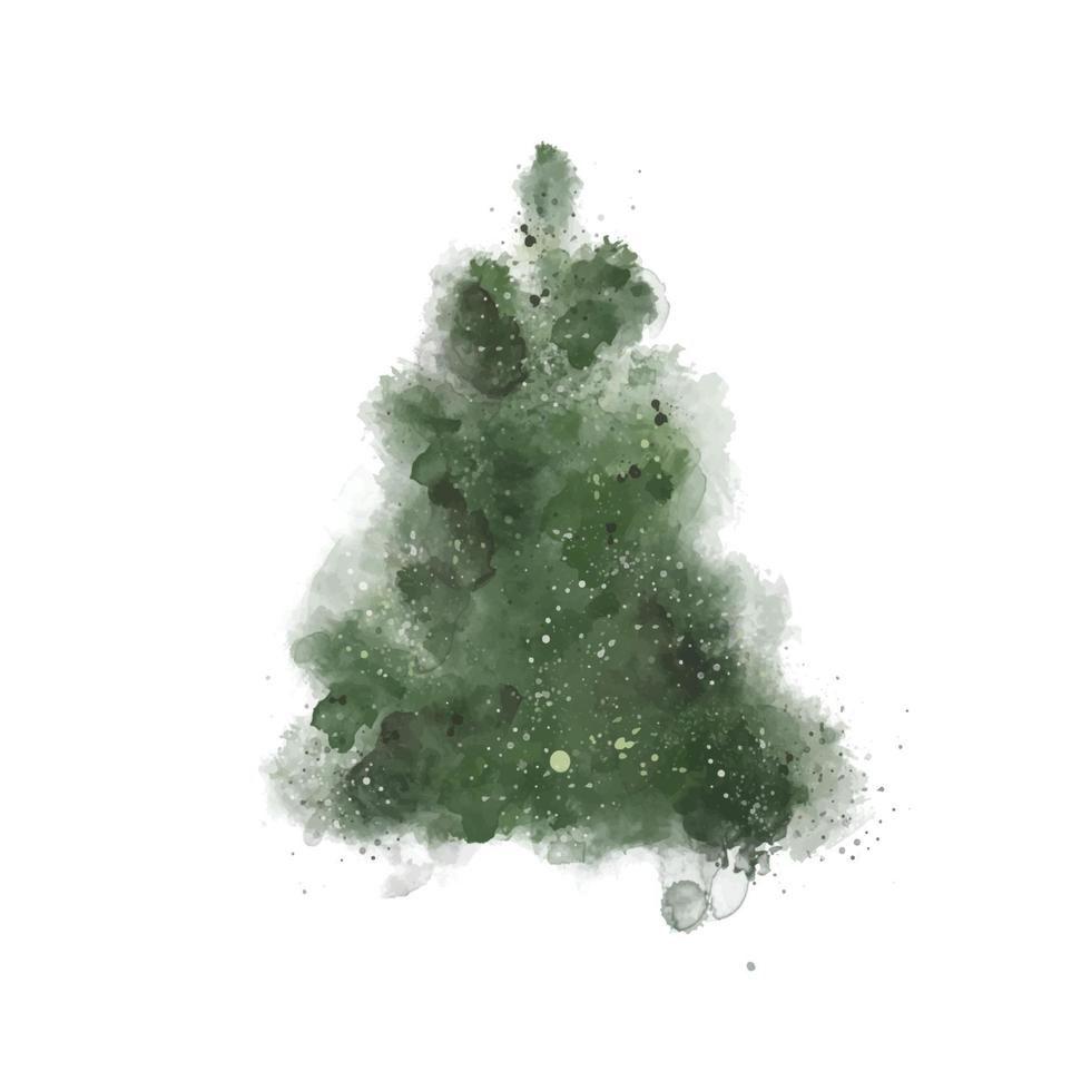 aquarel magische kerstboom vector. vector
