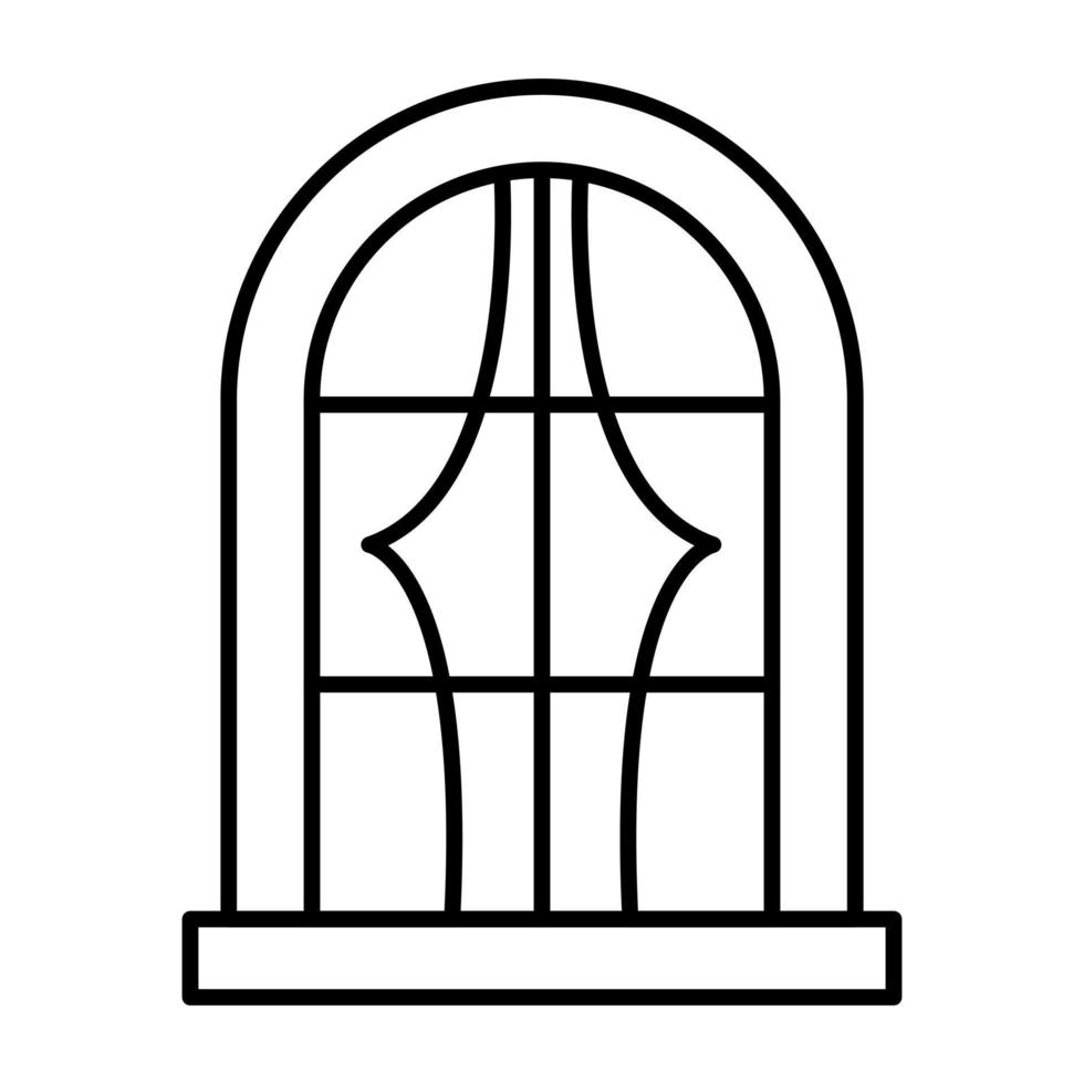 venster lijn icoon vector