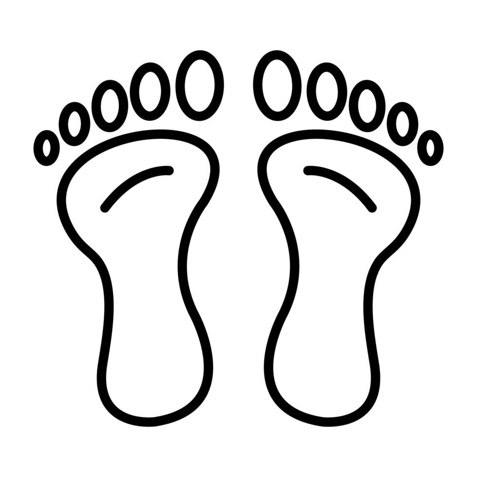 voetafdruk lijn icoon vector