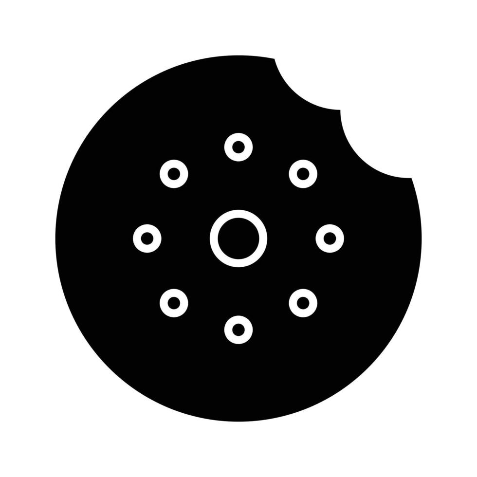 cookie glyph-pictogram vector