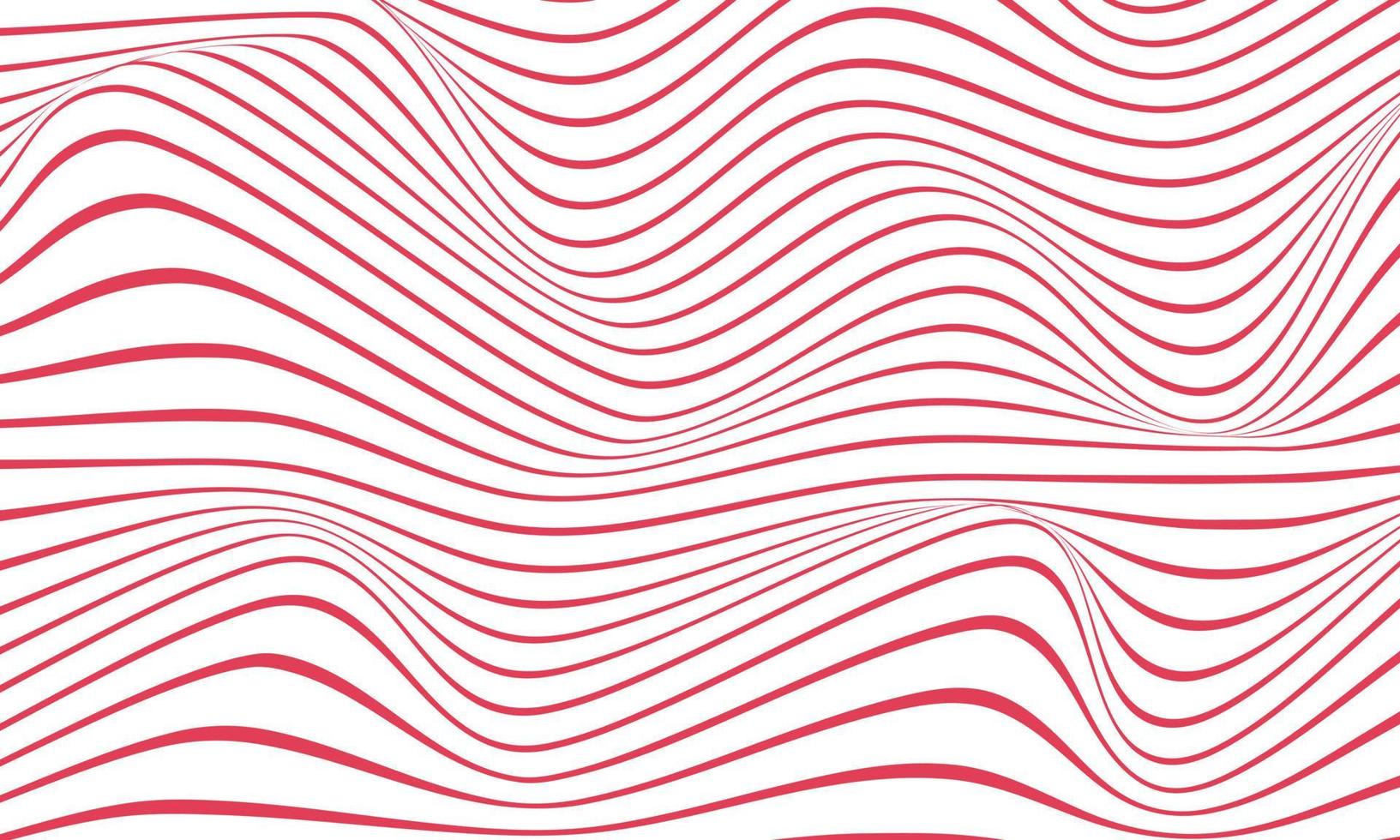 abstracte streepachtergrond in rood en wit met golvend lijnenpatroon. vector