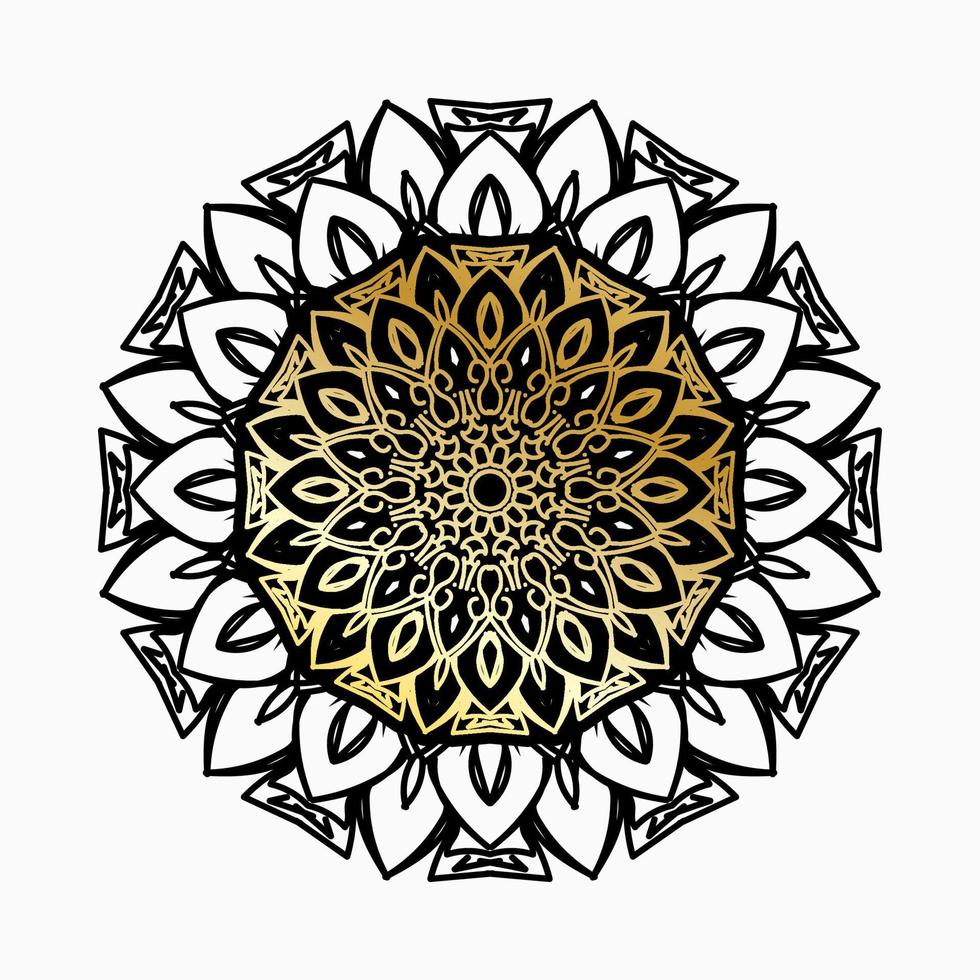 luxe sier Indisch mandala-ontwerp vector