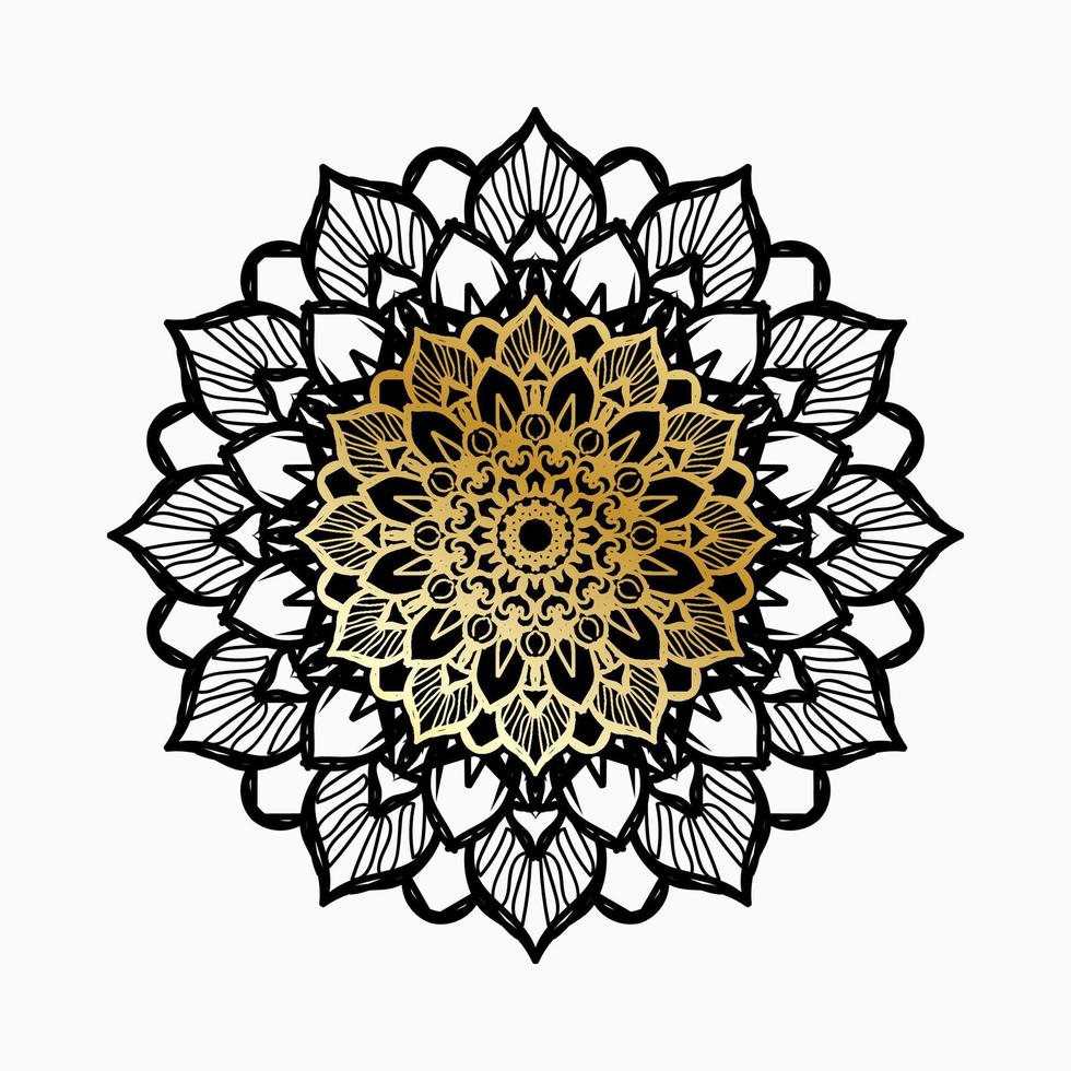 luxe sier Indisch mandala-ontwerp vector