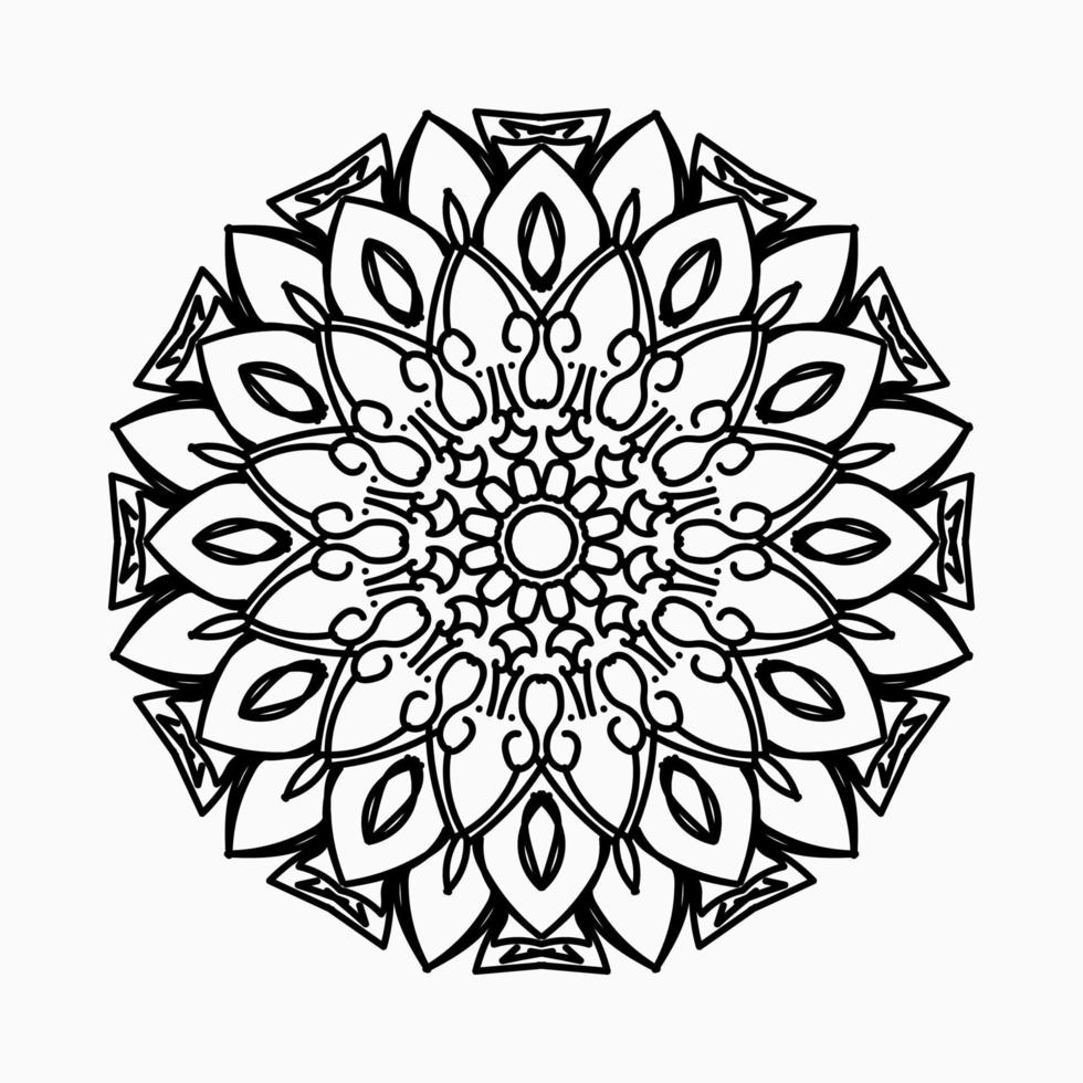 circulaire patroon in de vorm van mandala met bloem voor henna mandala tattoo decoratie. vector