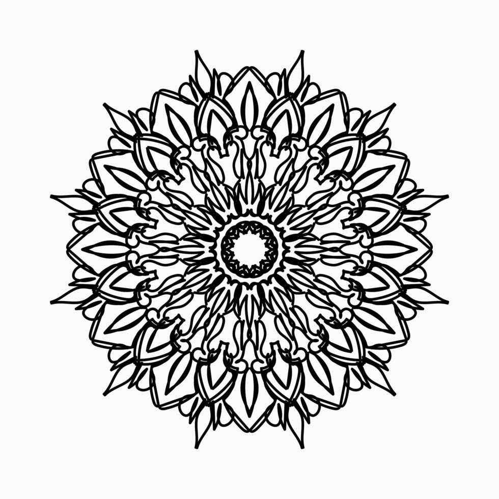 circulaire patroon in de vorm van mandala met bloem voor henna mandala tattoo decoratie. vector