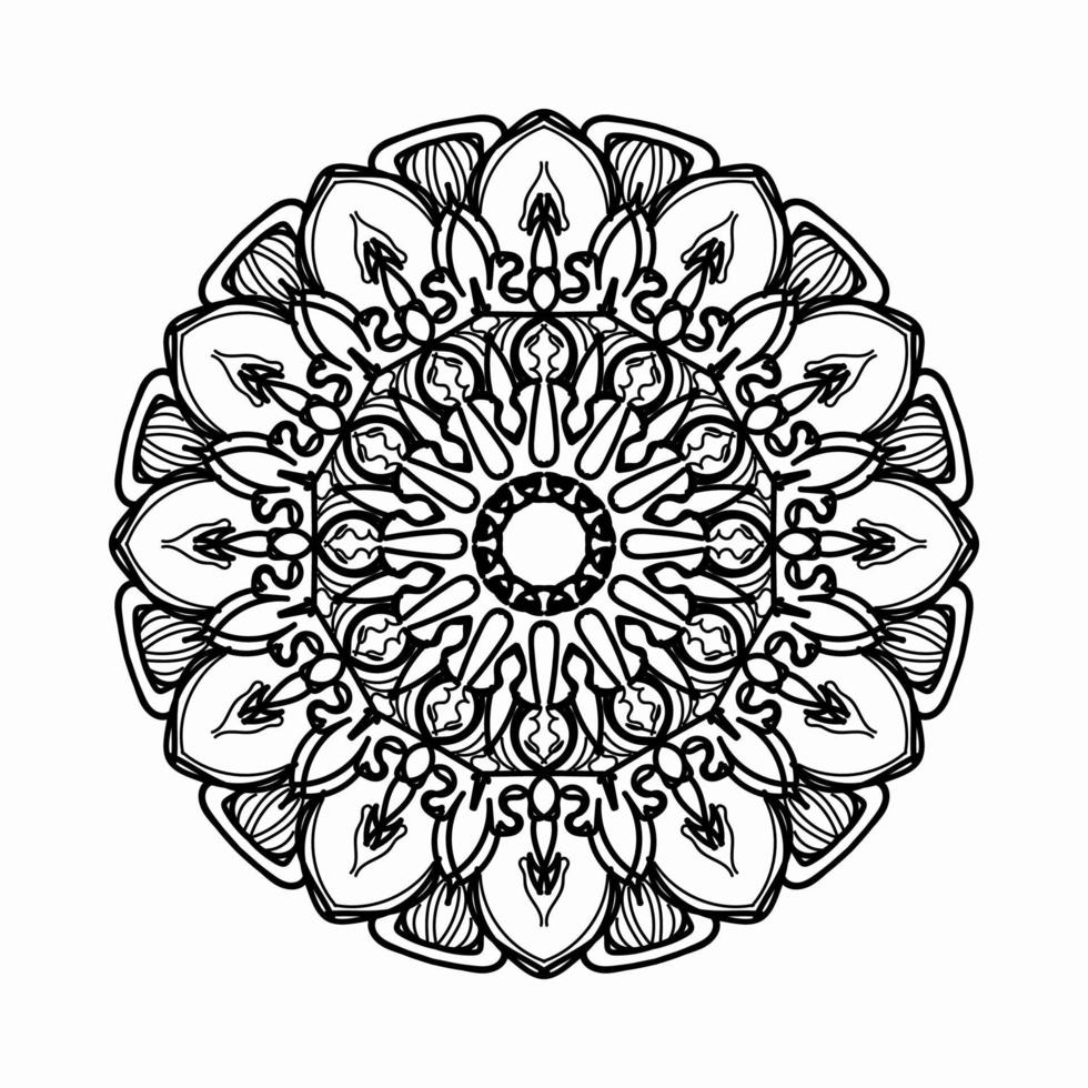 circulaire patroon in de vorm van mandala met bloem voor henna mandala tattoo decoratie. vector