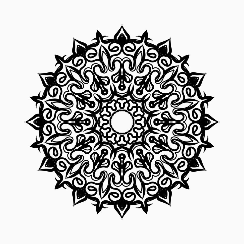 circulaire patroon in de vorm van mandala met bloem voor henna mandala tattoo decoratie. vector