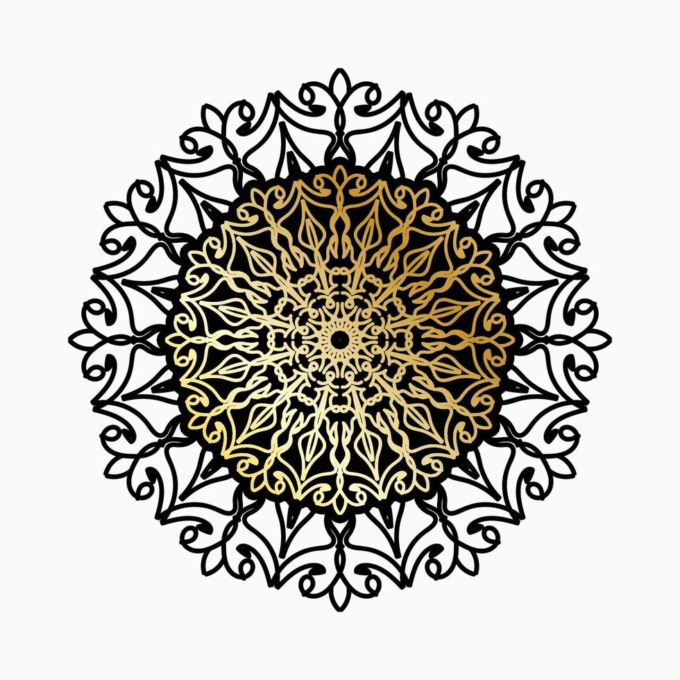 luxe sier Indisch mandala-ontwerp vector