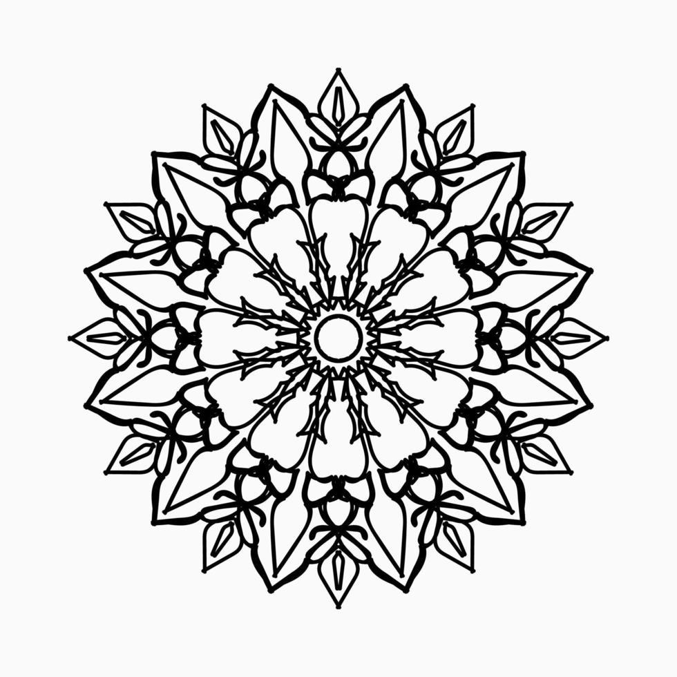 circulaire patroon in de vorm van mandala met bloem voor henna mandala tattoo decoratie. vector