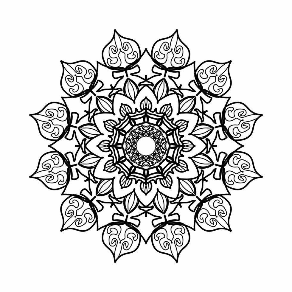 circulaire patroon in de vorm van mandala met bloem voor henna mandala tattoo decoratie. vector