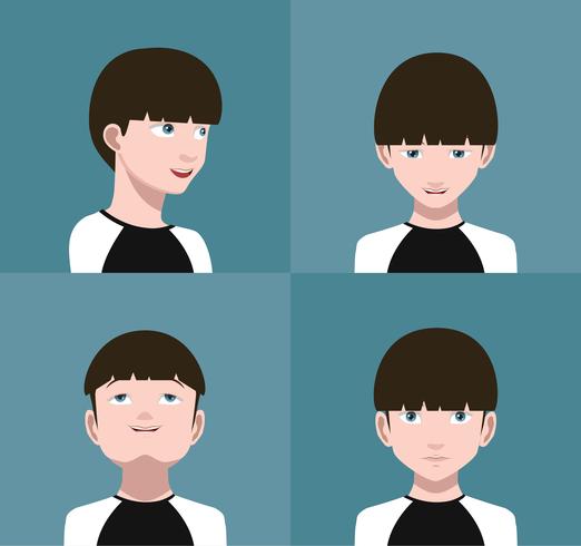 Reeks kleurrijke avatars van karakters vector