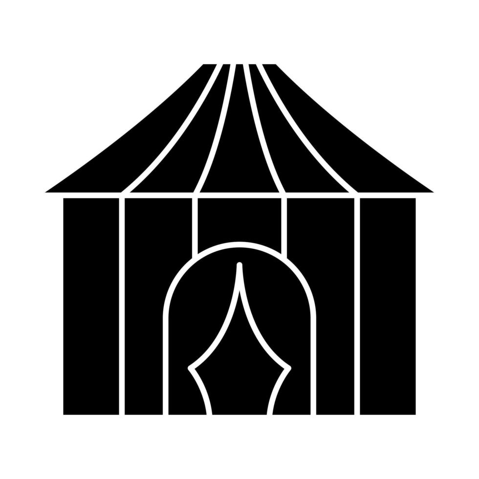 tent glyph icoon vector