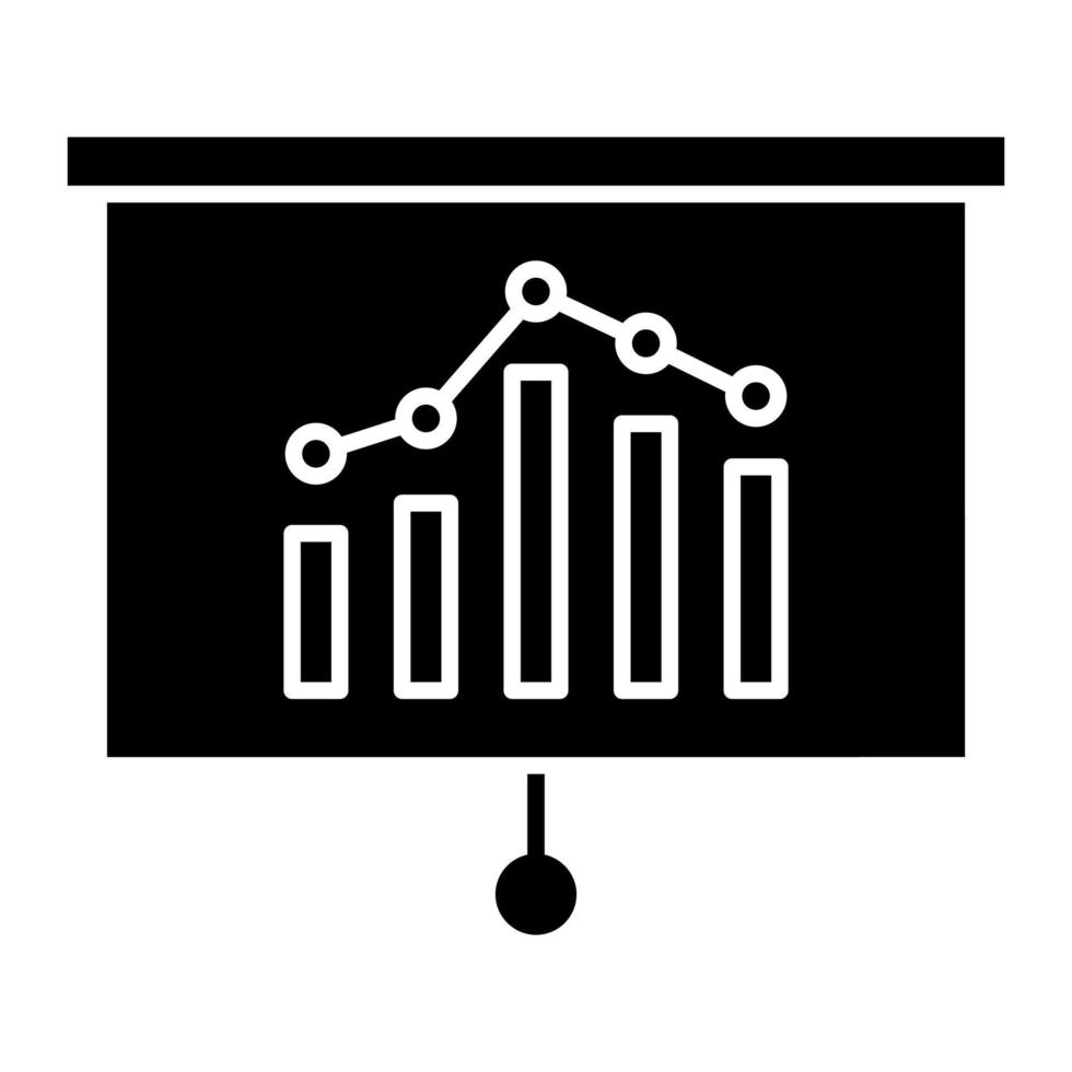 presentatie glyph icoon vector