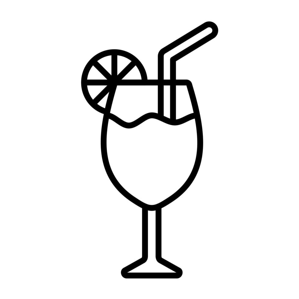 cocktail lijn icoon vector