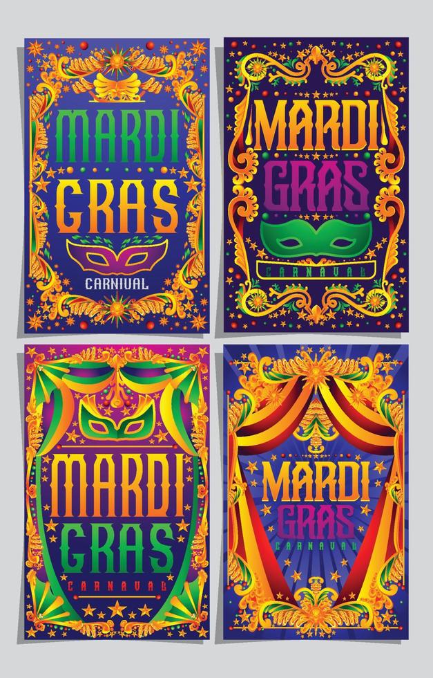 mardi gras kaart concept vector